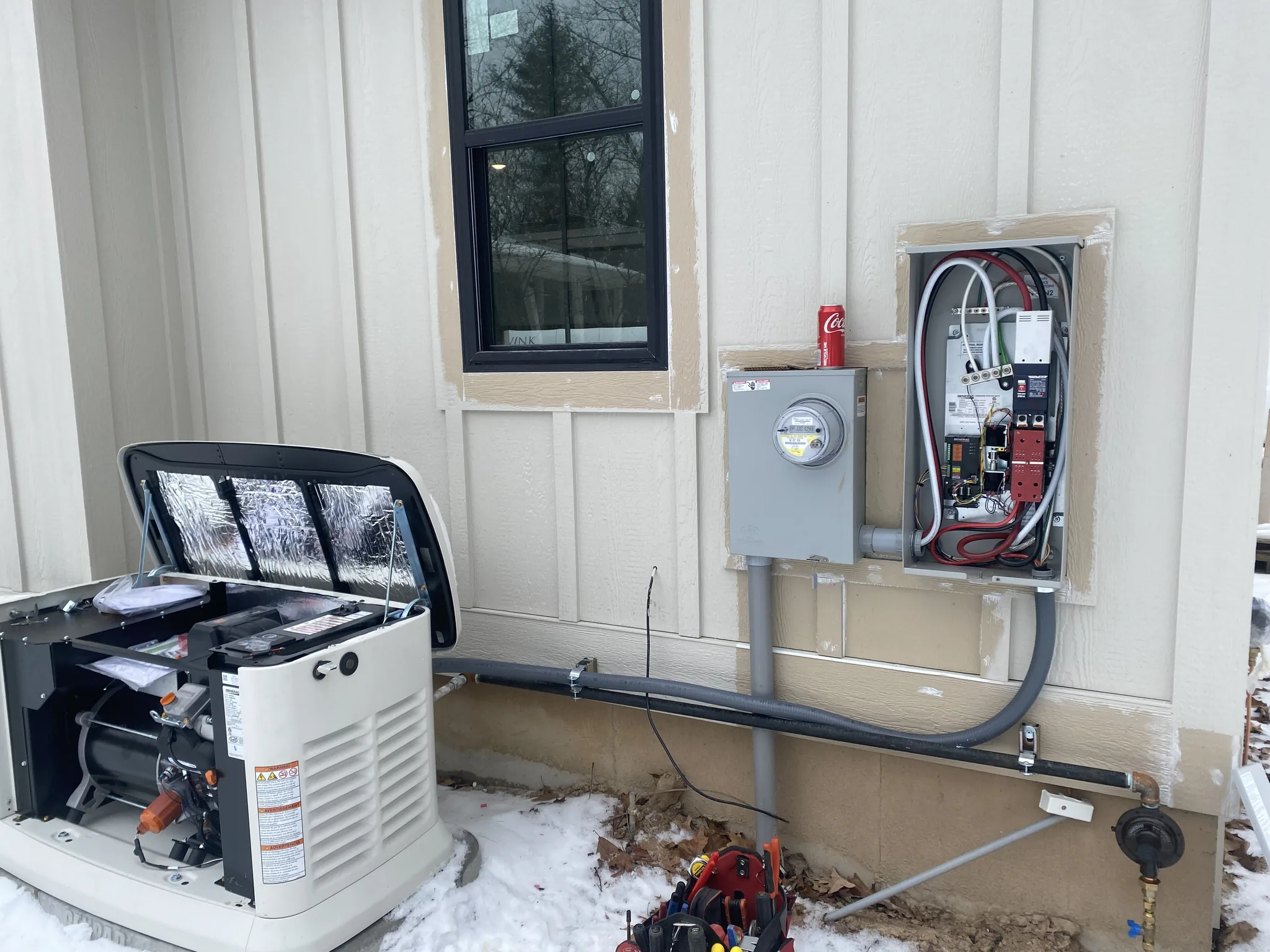Backup generator installation
